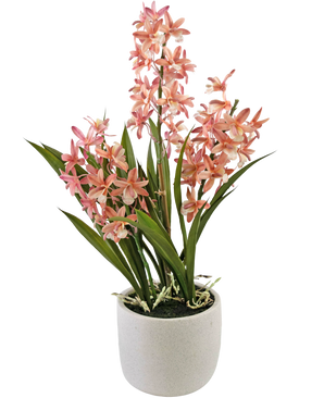 Cymbidium 58 cm rosa Kunstpflanze