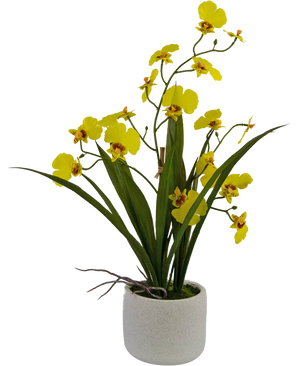 Künstliche Oncidium Real Touch 48 cm gelb