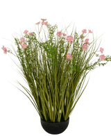 Kunstgras rosa Gesang Flower Zwiebel Gras Topf 90cm feuerhemmend