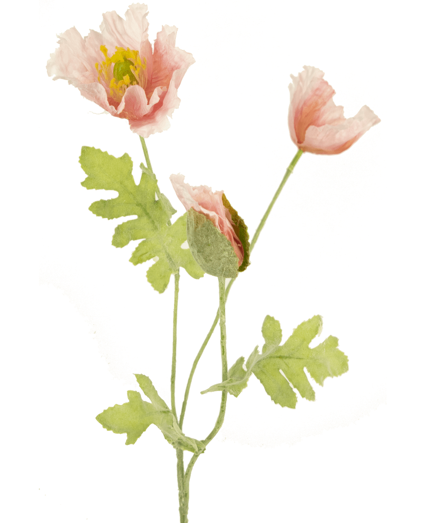 Künstliche Blume Mohn 73 cm hellrosa