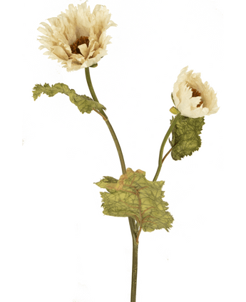 Künstliche Blume Mohnblume Queen 75 cm creme