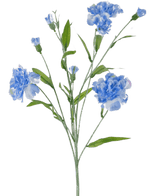 Künstliche Blume Nelkenbüschel 70 cm blau