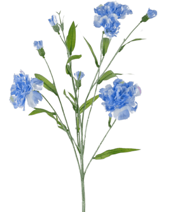 Künstliche Blume Nelkenbüschel 70 cm blau