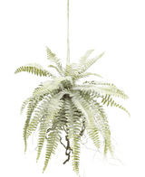 Künstliche Hängepflanze Frosted Fern auf Kugel 76 cm