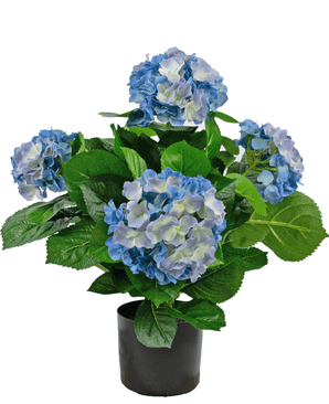 Künstliche Hortensie 43 cm blau