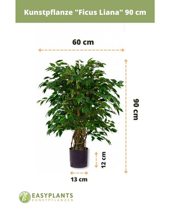 Künstliche Pflanze Ficus Liana 90 cm