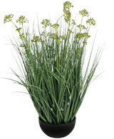 Kunstrasen Lauch Blume Zwiebel Gras Topf 60cm feuerhemmend