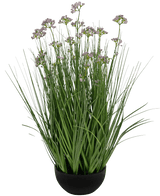 Kunstrasen Lauch Blume Zwiebel Gras Topf 60cm feuerhemmend