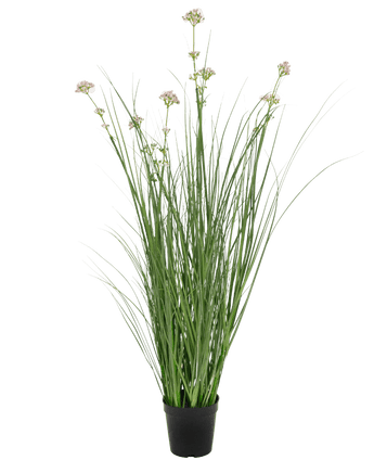 Kunstrasen Lauch Blume Zwiebel Gras Topf 90cm feuerhemmend