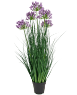 Kunstrasen lila Agapanthus Zwiebelgras Topf 90cm feuerhemmend