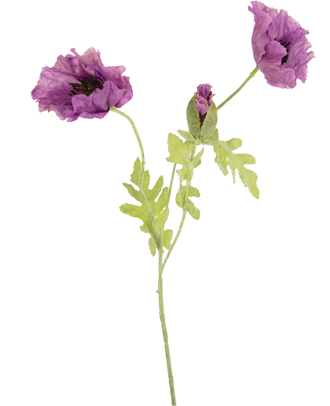 Künstliche Blume Mohn 73 cm flieder