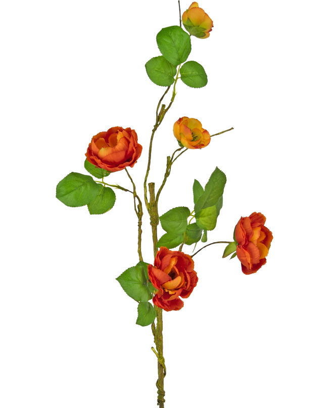 Künstliche Rose verzweigt 90 cm rot