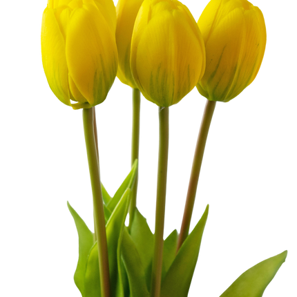 Künstlicher Tulpenstrauß Real Touch Gelb 40cm