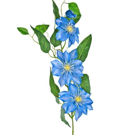 Künstliche Blume Clematis groß 81 cm blau