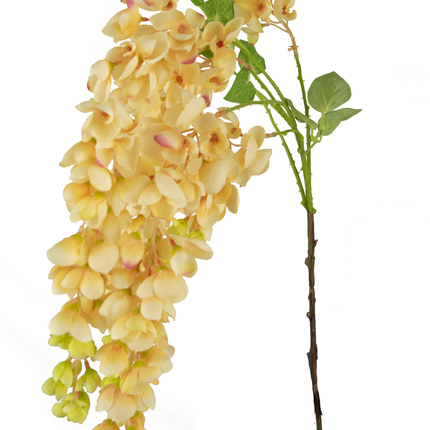Künstliche Blume Glyzinie 115 cm creme