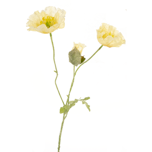 Künstliche Blume Mohn 73 cm creme