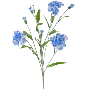 Künstliche Blume Nelkenbüschel 70 cm blau