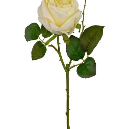 Künstliche Rose Deluxe 45 cm weiß