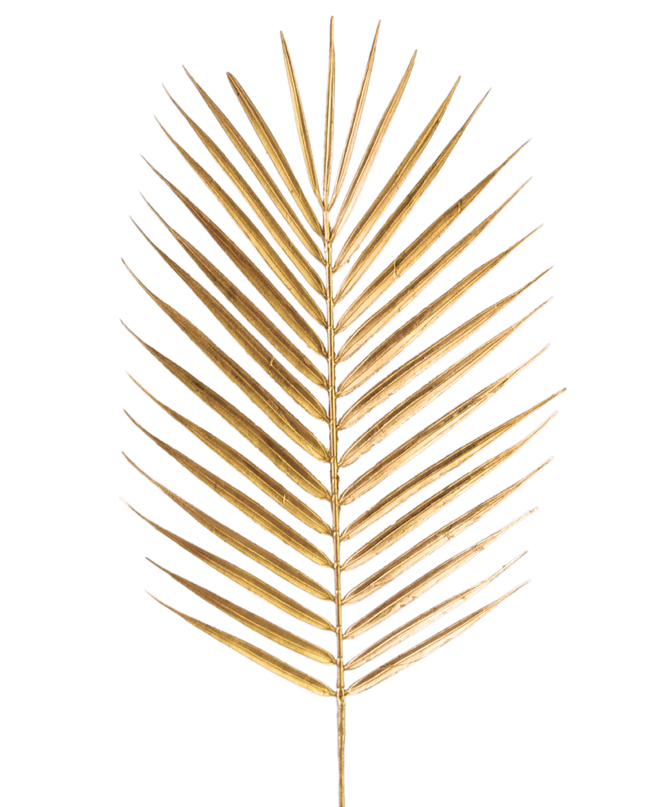 Künstlicher Zweig Farn 63 cm gold