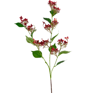 Künstliche Blume Wild Hydrangea 93 cm rot