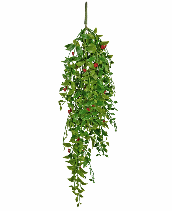 Künstliche Hängepflanze Gardenia mit Beeren 81 cm