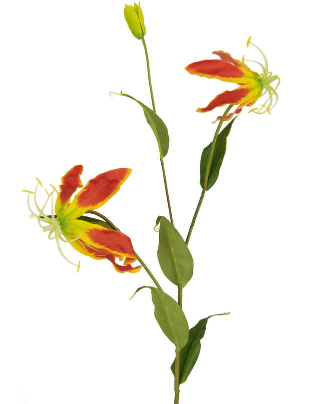 Künstliche Blume Gloriosa 81 cm rot/gelb