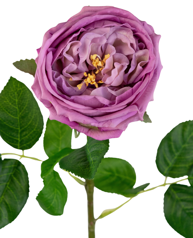 Künstliche Gartenrose "Anniken" Real Touch lila 72cm