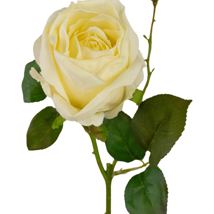 Künstliche Rose Deluxe 45 cm weiß