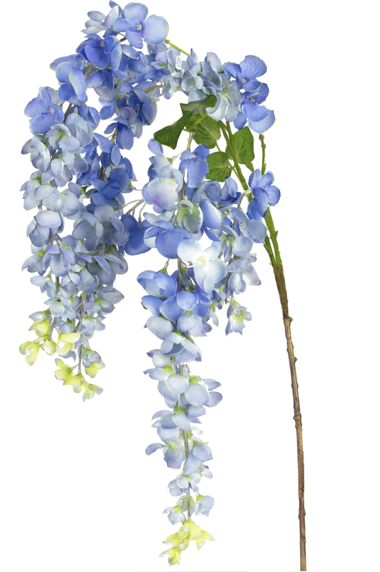Künstliche Blume Glyzinie 115 cm blau