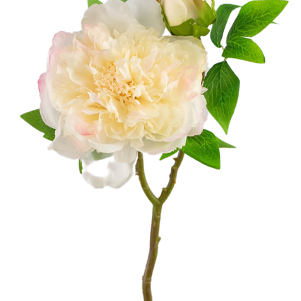 Künstliche Blume Pfingstrose 50 cm weiß
